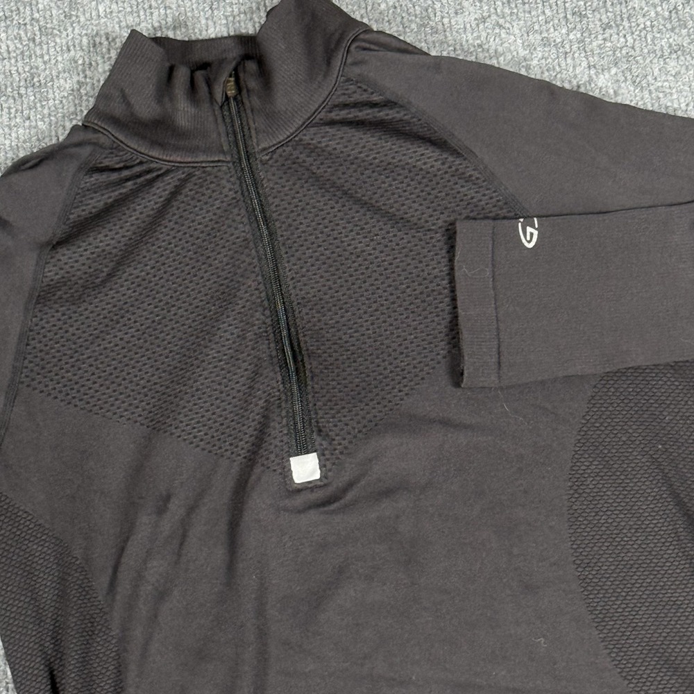 Champion Duo Dry Pullover Womens Small Black Long Sleeve Half‎ Zip Athletic Top